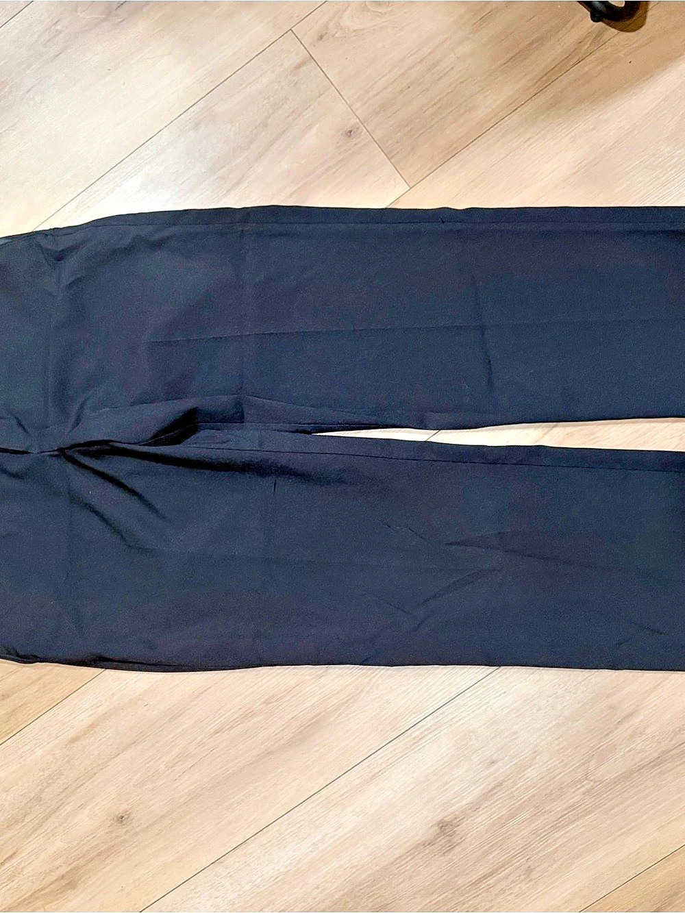 SAVANE Black Straight Leg Dress Pants